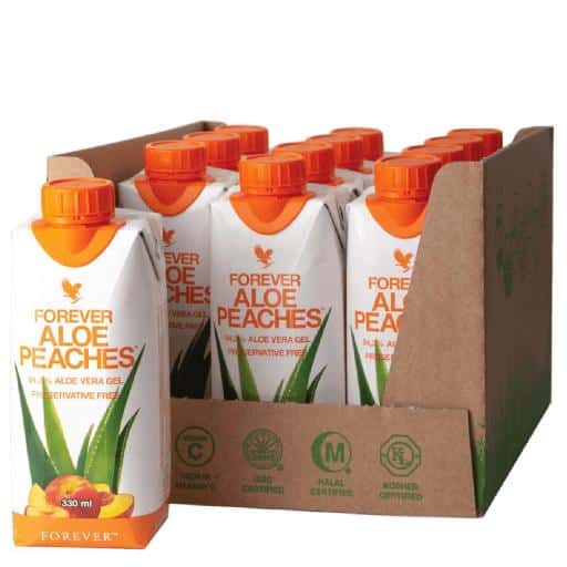 ALOE PEACHES 330ML 12 PACK 330ml/cutie